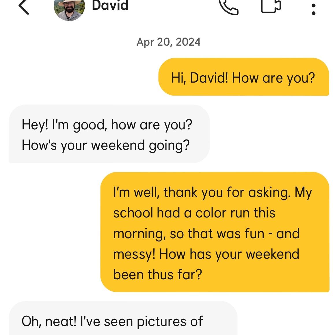 It started with hello...