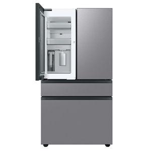 Samsung - BESPOKE 29 cu. ft. 4-Door French Door Smart Refrigerator with Beverage Center - Stainless Steel