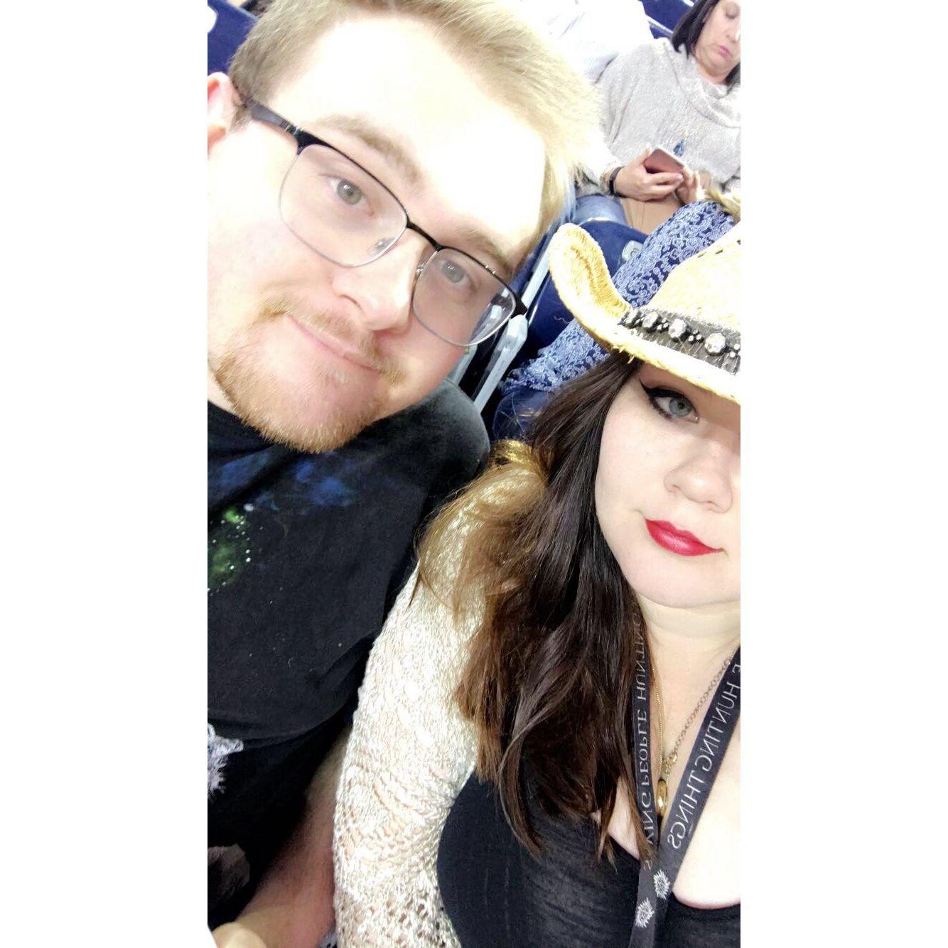 Our first concert together (Noah's first time at the rodeo)