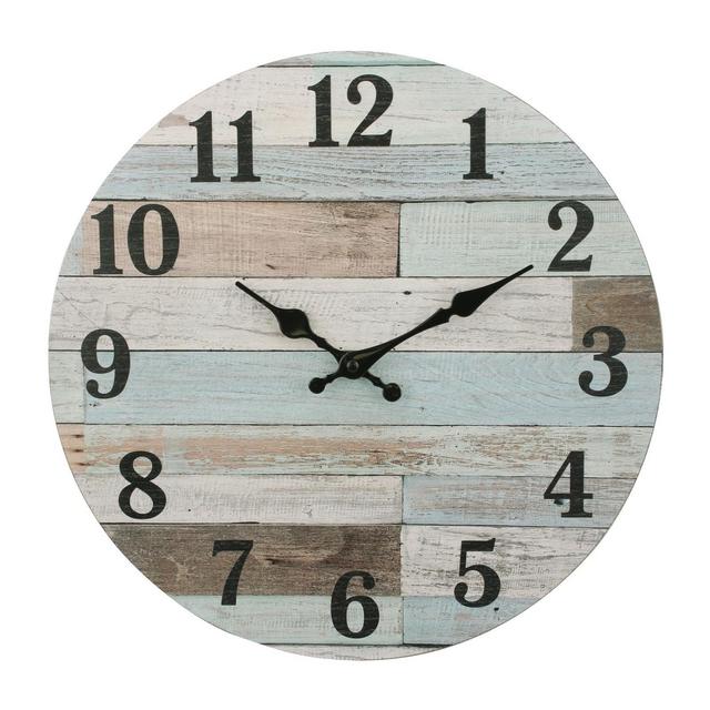 Coastal Worn Wall Clock 14 x 14 - Stonebriar Collection