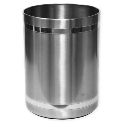 Wamsutta® Aiden Wastebasket in Brushed Metal