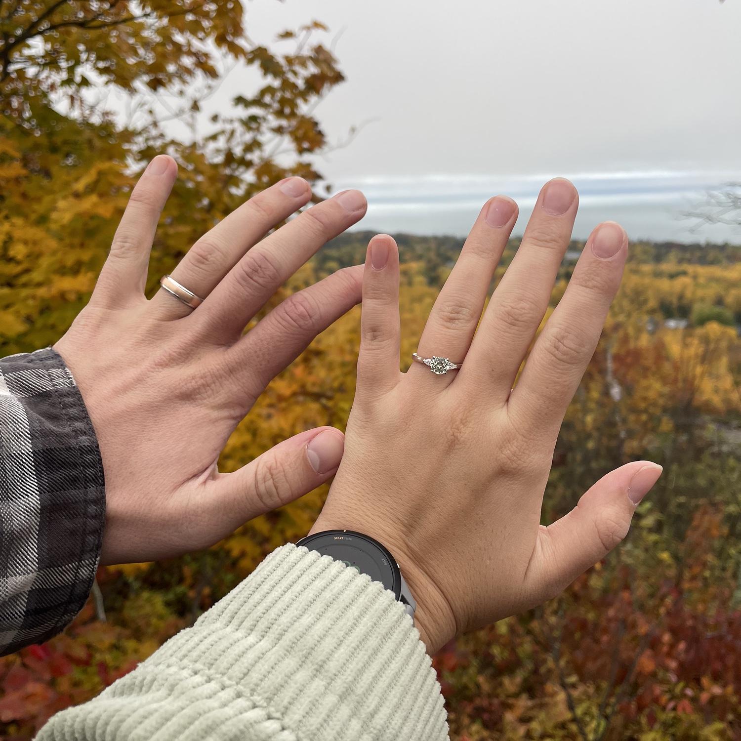 The weekend we picked up our rings