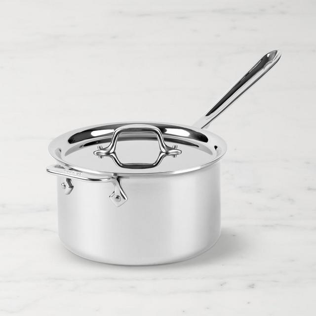 All-Clad D3® Tri-Ply Stainless-Steel Saucepan, 4-Qt.