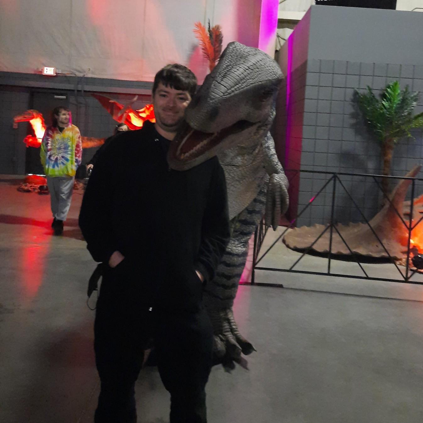 Jeremy found a new friend at the Dino strol