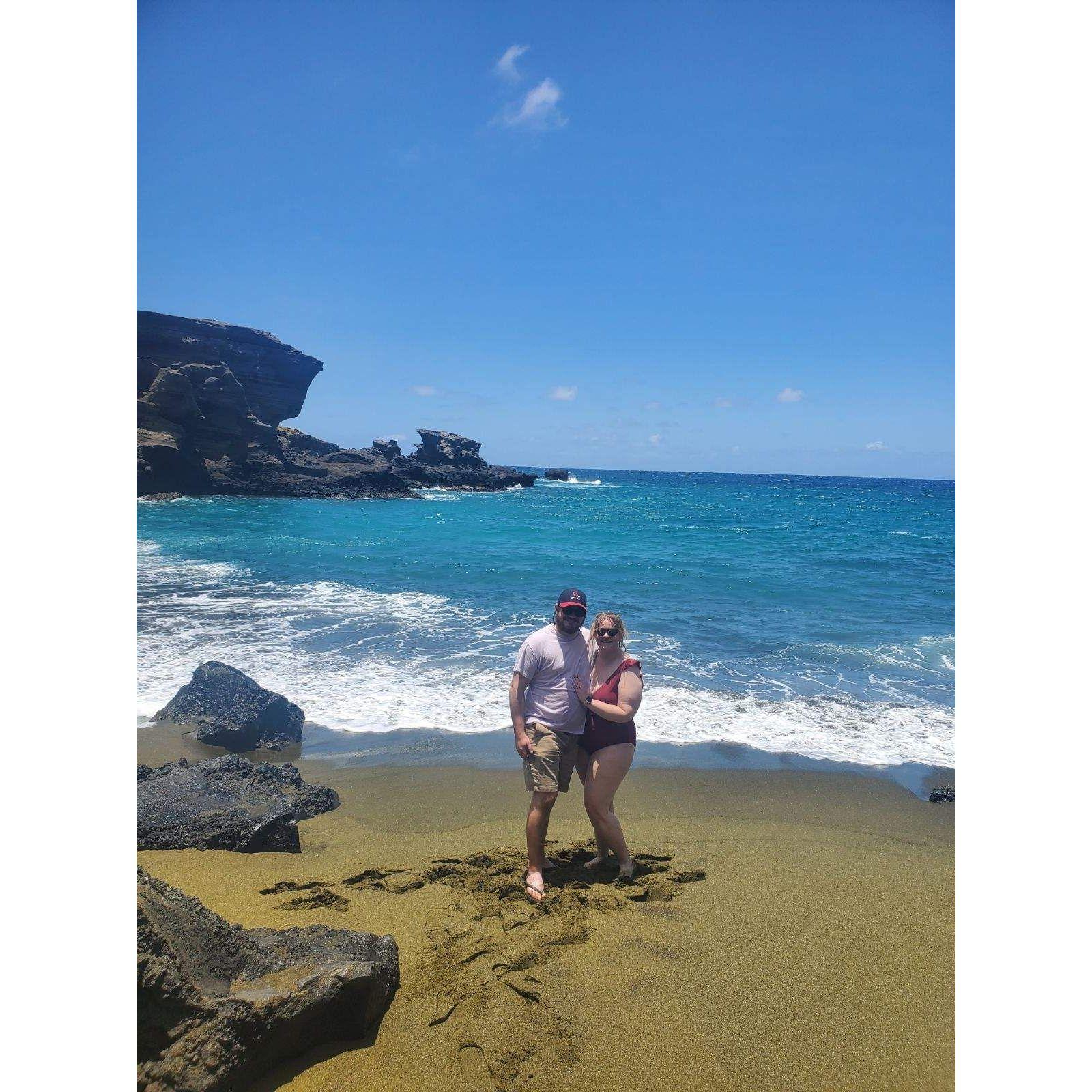 Eric proposed at Papakōlea beach