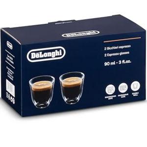 DeLonghi 3oz Espresso Double Wall Thermal Glasses, Set of 2