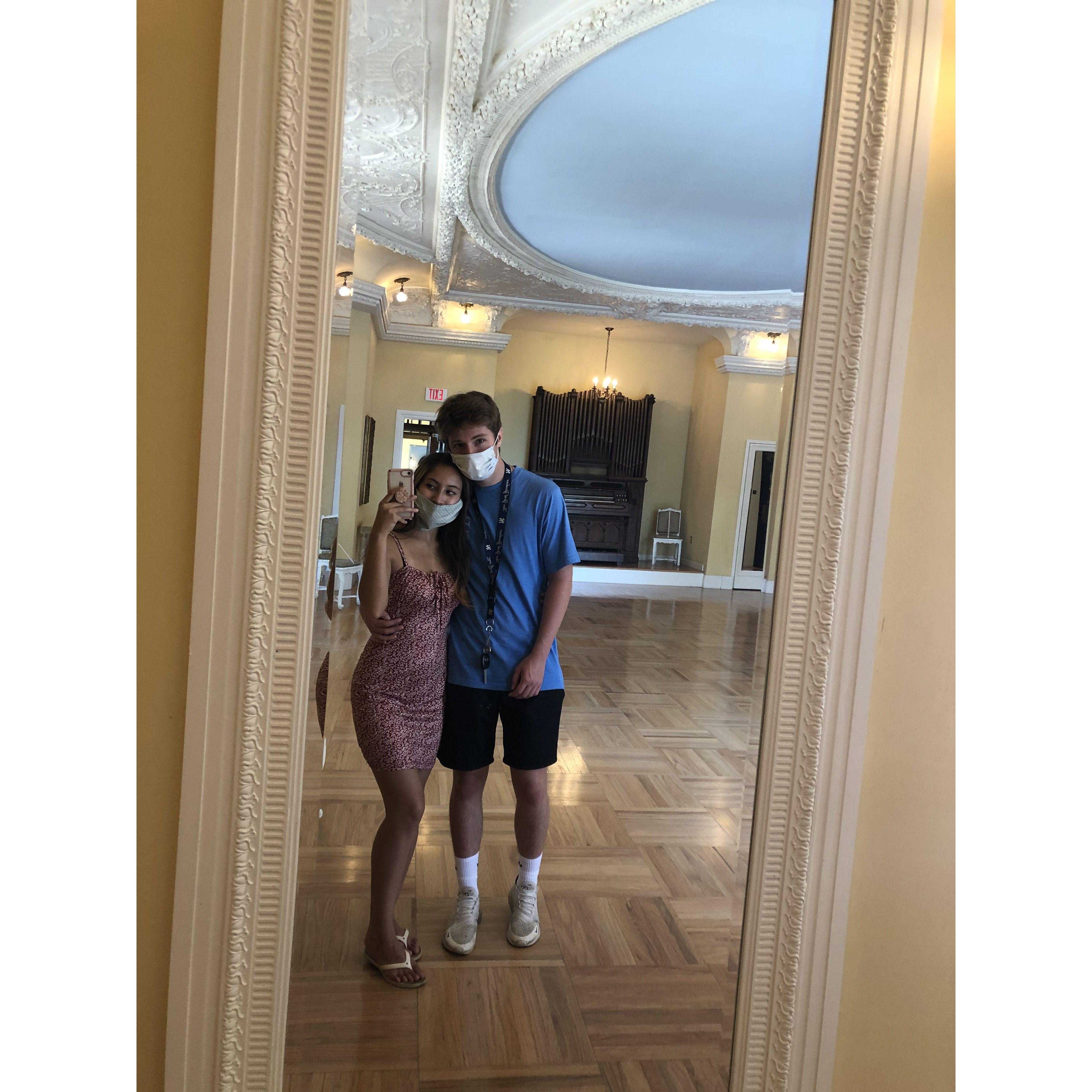 Us exploring even though it was COVID...