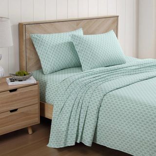 Coastal Batik Cotton Percale 4-Piece Sheet Set