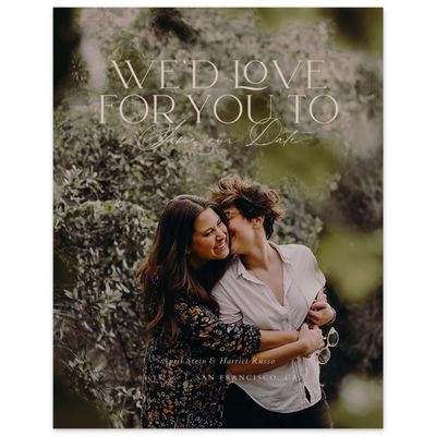 Canvas Tan, Brown Wedding Digital Save the Date - Grayson Photo