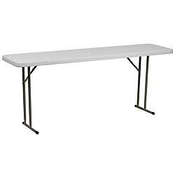 Flash Furniture 6-Foot Granite White Plastic Folding Training Table