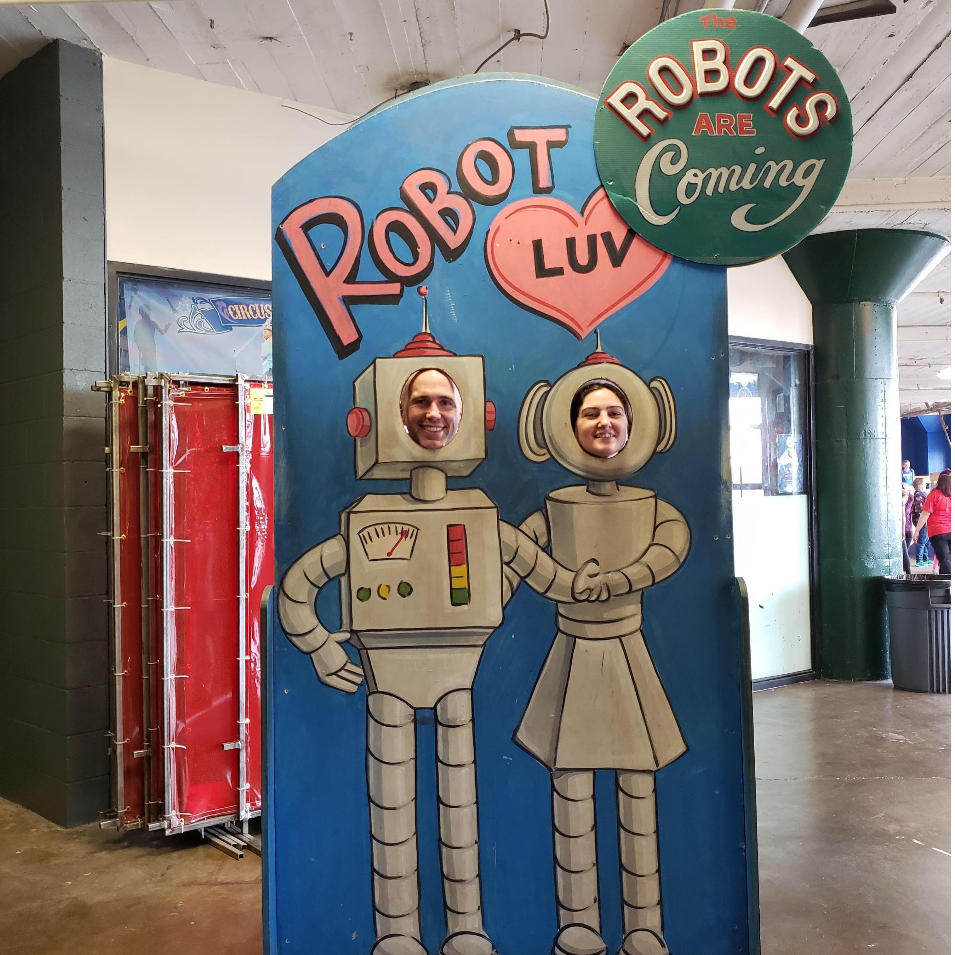 Love robots brought to you by the St Louis City Museum. Beep boop.