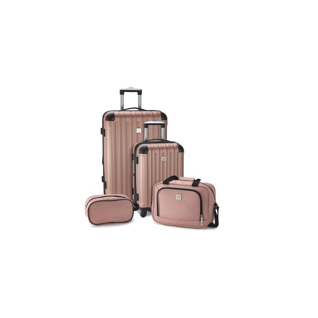 Geoffrey Beene Colorado 4 Pc Luggage Set, Blush