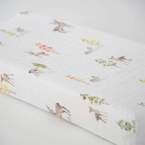 Cotton muslin changing pad cover