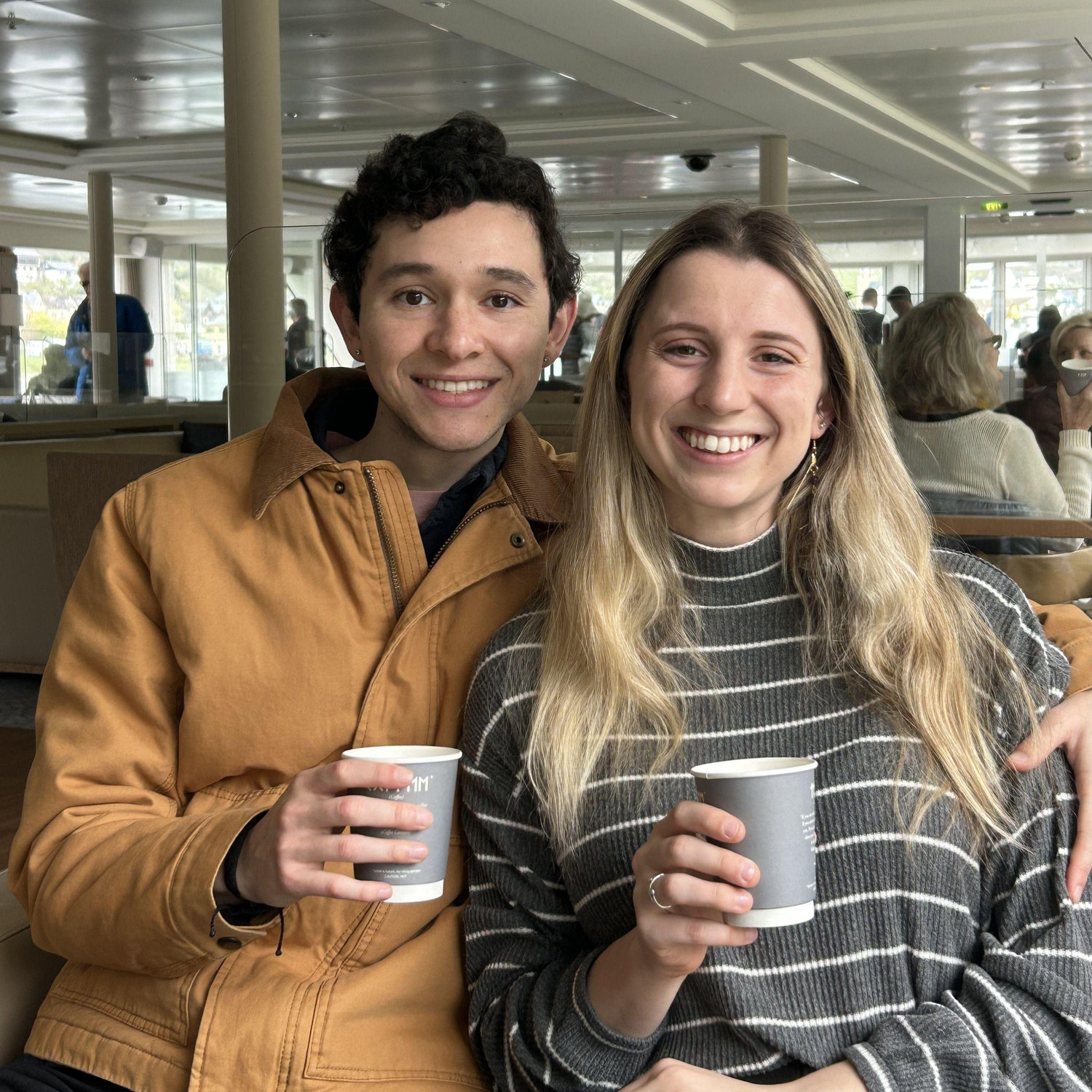 Enjoying their first complimentary Viking cruise