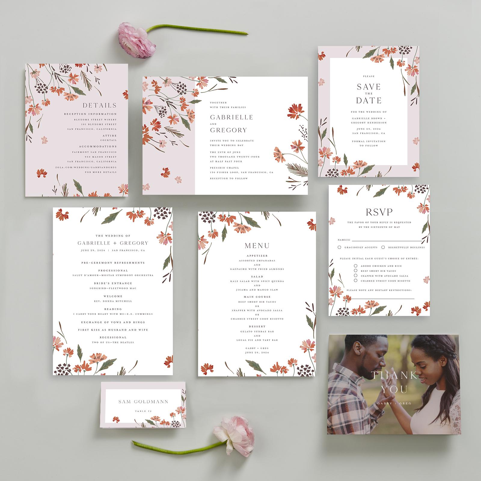 2024 Paper & Digital Save The Dates for Weddings - Zola