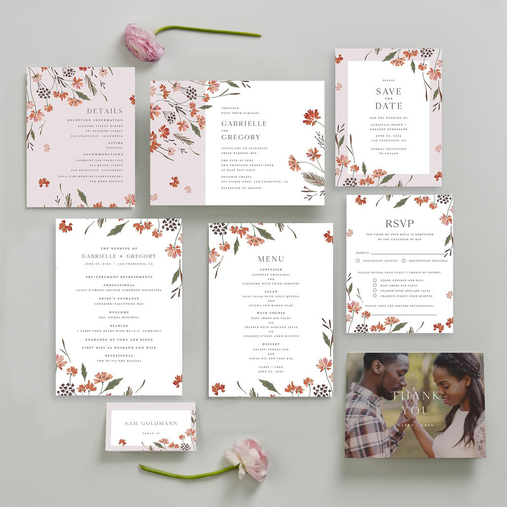 Alires Portrait | Light Mauve | Zola Save The Dates