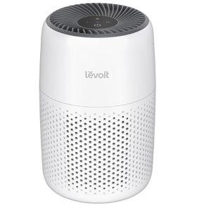 White LEVOIT Air Purifiers for Bedroom Home Dorm, AHAM Verified, 3-in-1 Filter Cleaner With Aroma Pad, Filters Smoke, Allergens, Pet Dander, Odor, Dust, Office, Desktop, Core Mini-P, White