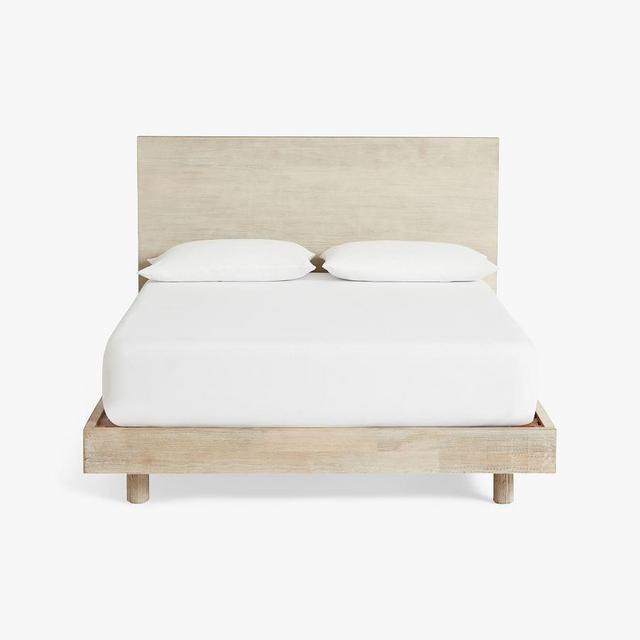 Cayman Platform Bed & Headboard, King, Biscotti