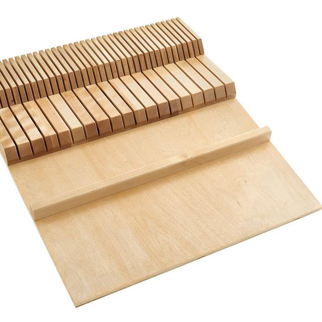 Rev-A-Shelf Double Knife Block Drawer Insert-Wood, Natural