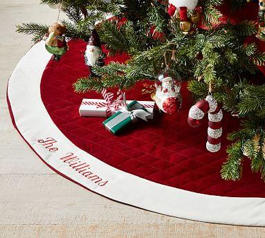 Classic Velvet Personalized Tree Skirts