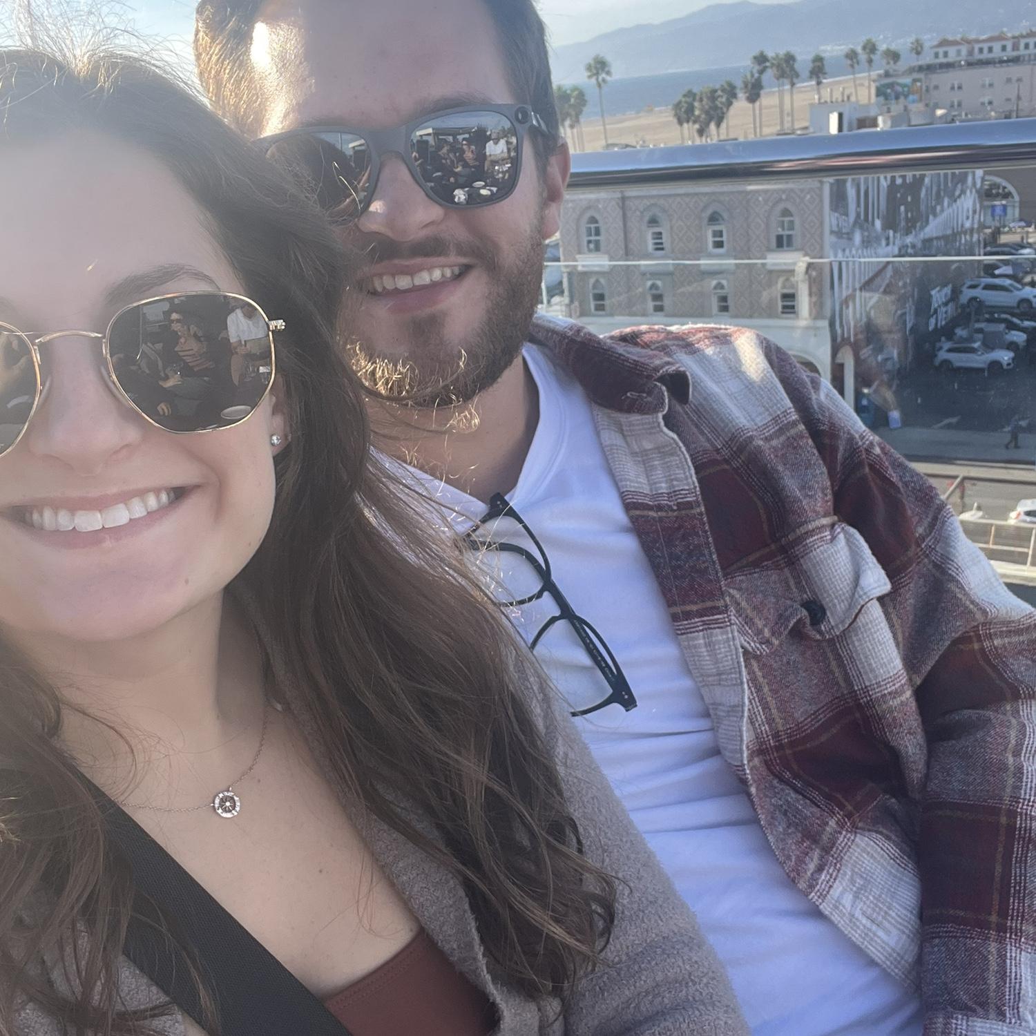 Rooftop bar in CA with Katelyn’s extended family!