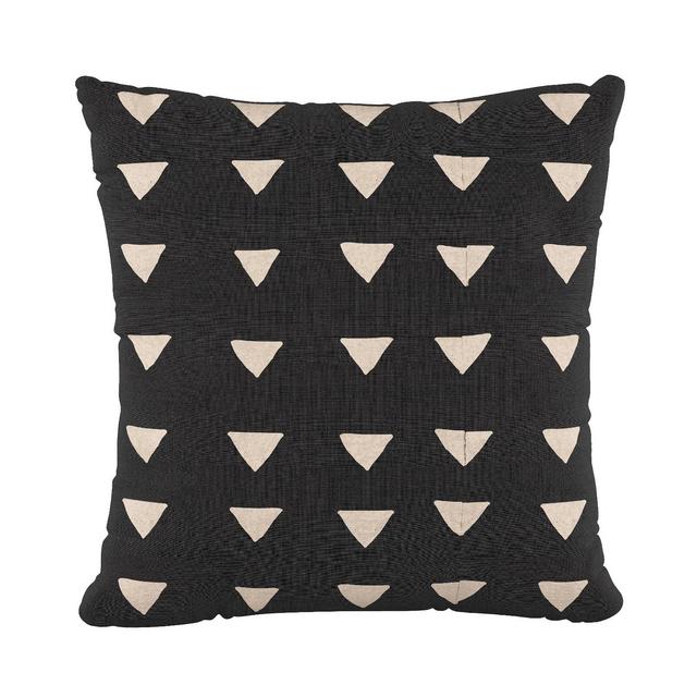 Triangle Square Throw Pillow Black/White - Cloth & Company