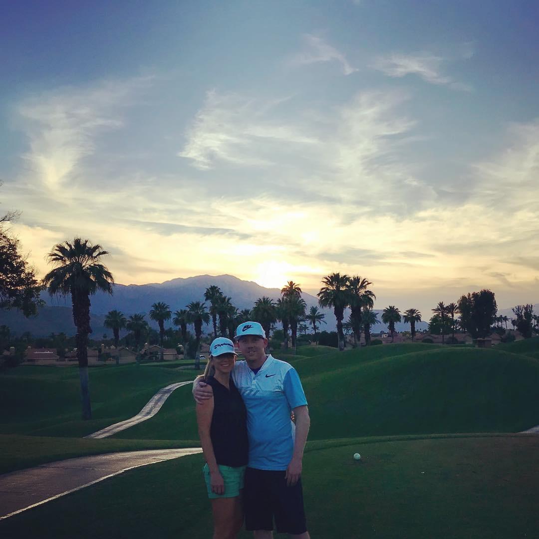 In our favorite place, Palm Desert doing Jay’s favorite thing, Golfing.