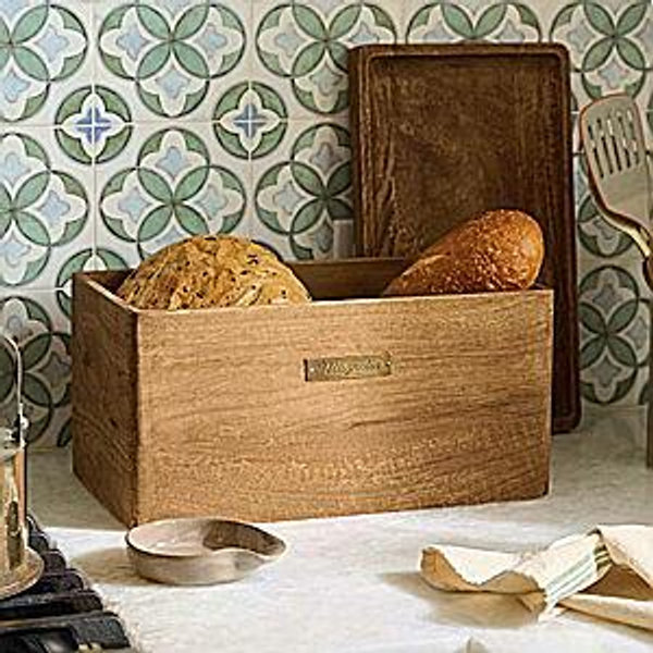Magnolia Antiqued Wood Storage Box