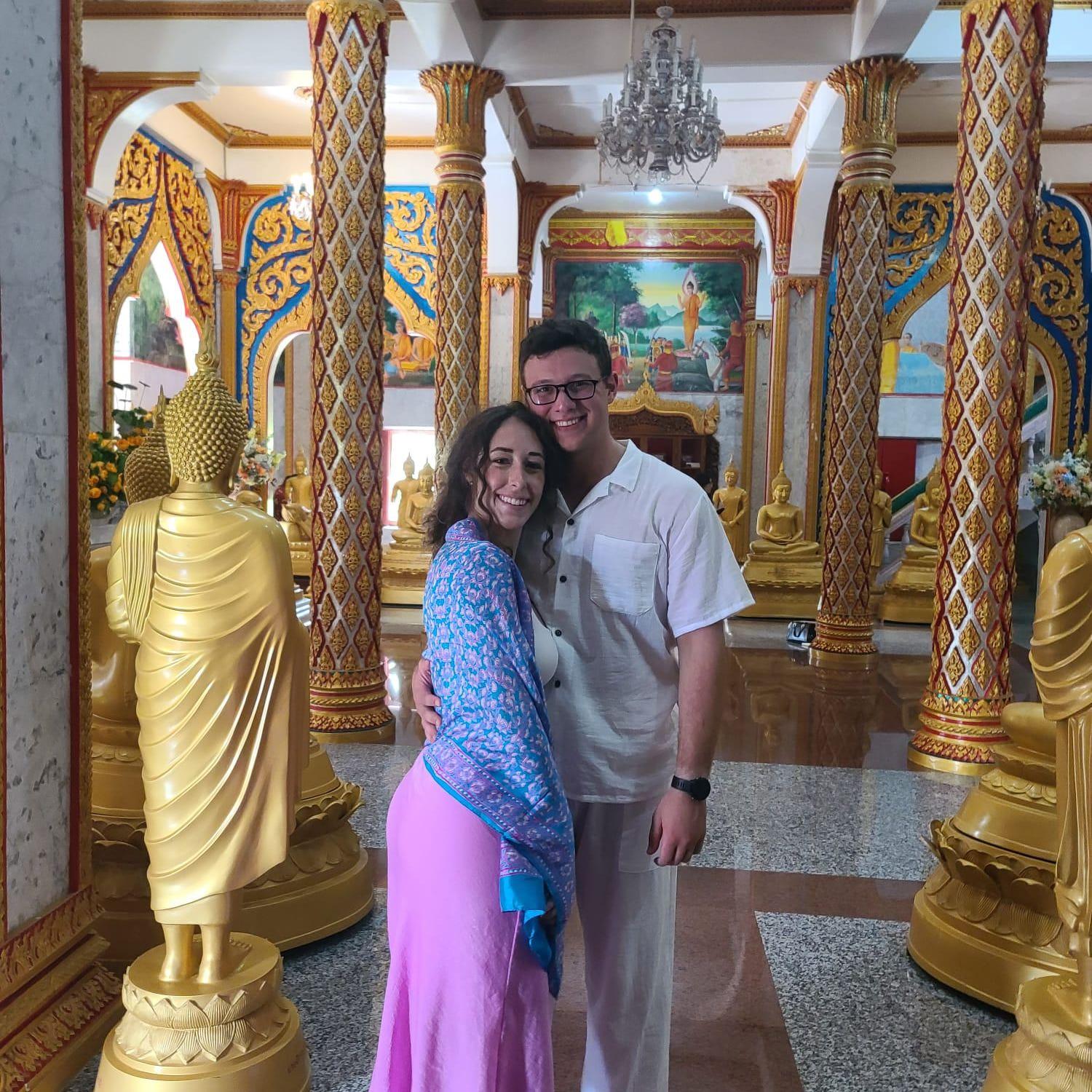 Exploring temples together in Thailand