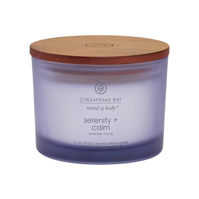 11oz Glass Jar 3-Wick Candle Serenity + Calm - Mind & Body by Chesapeake Bay Candle
