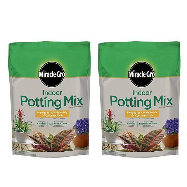 Miracle-Gro VB300517 Indoor Potting Mix, 6 Qt, 2 Pack