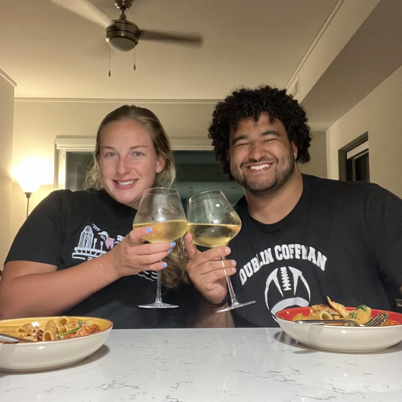 Our first night in our first apartment in Raleigh!