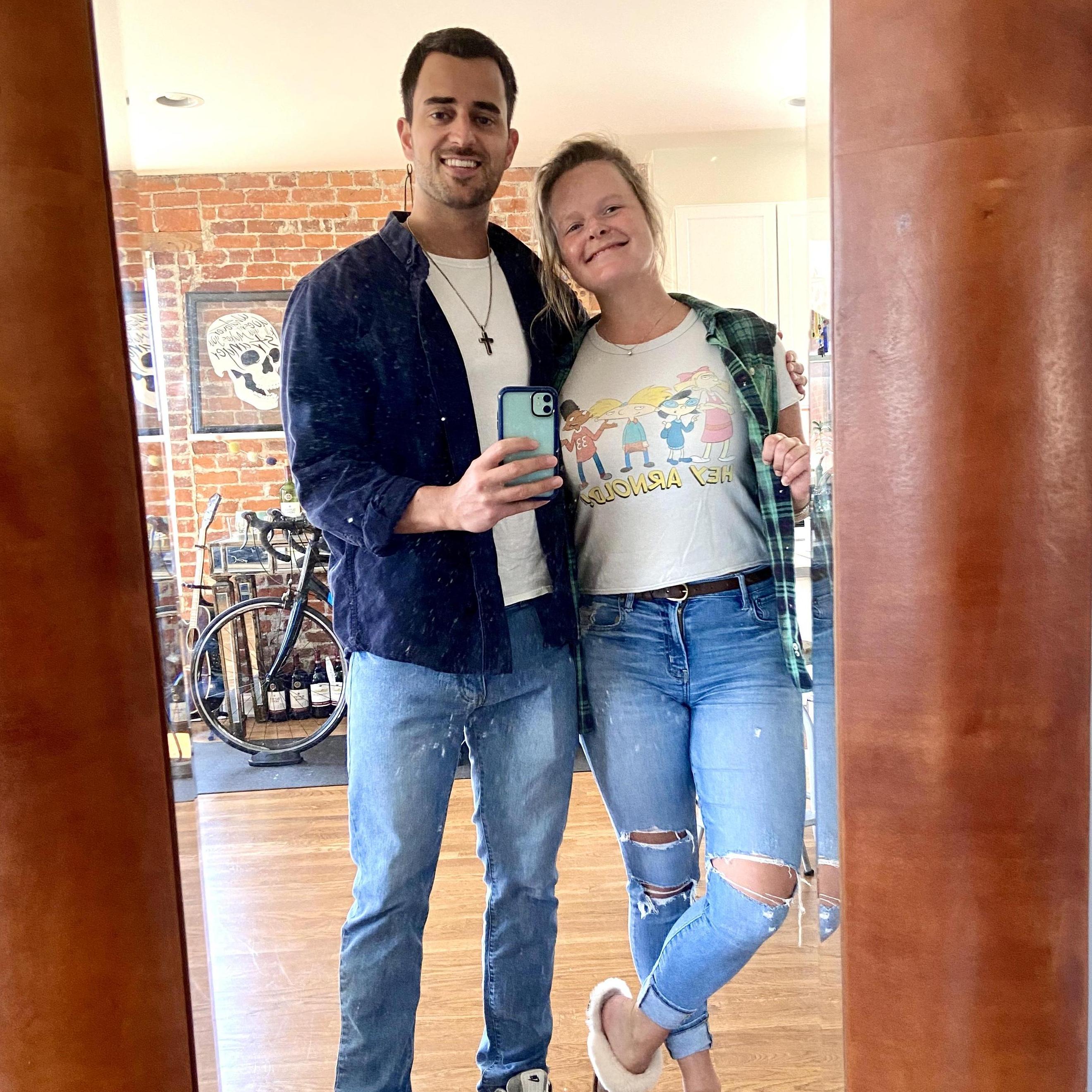 Carly and Matt had dress-up days during the early days of covid when they were working from home together, 2020