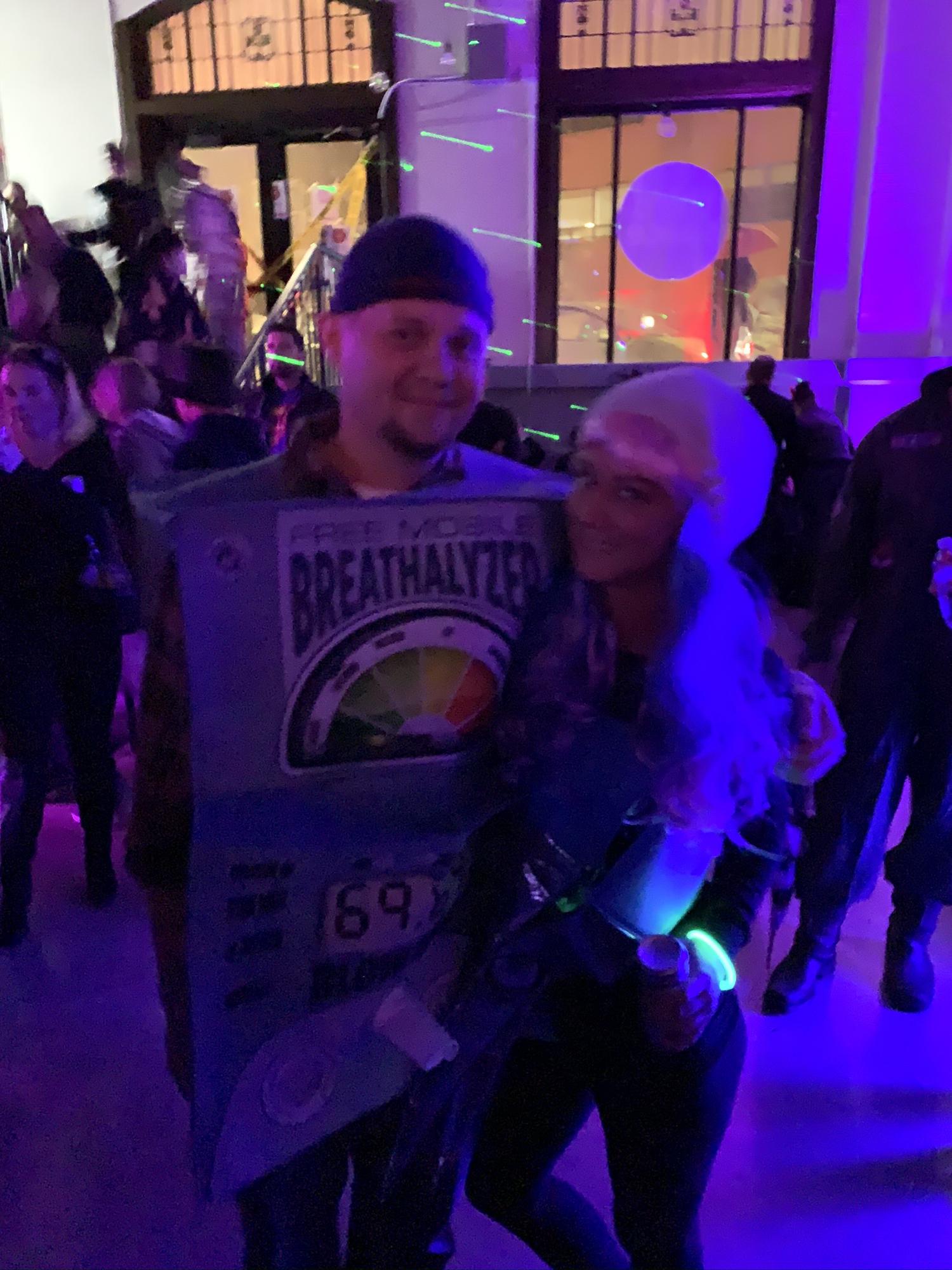 Our first ever picture together… at a Halloween party!