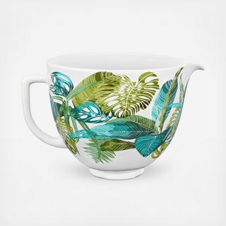 Tropical Floral 5 Qt. Ceramic Bowl Stand Mixer Attachment