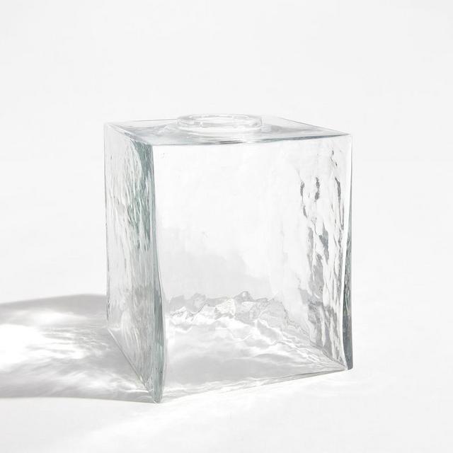 Hammered Glass Tissue Box