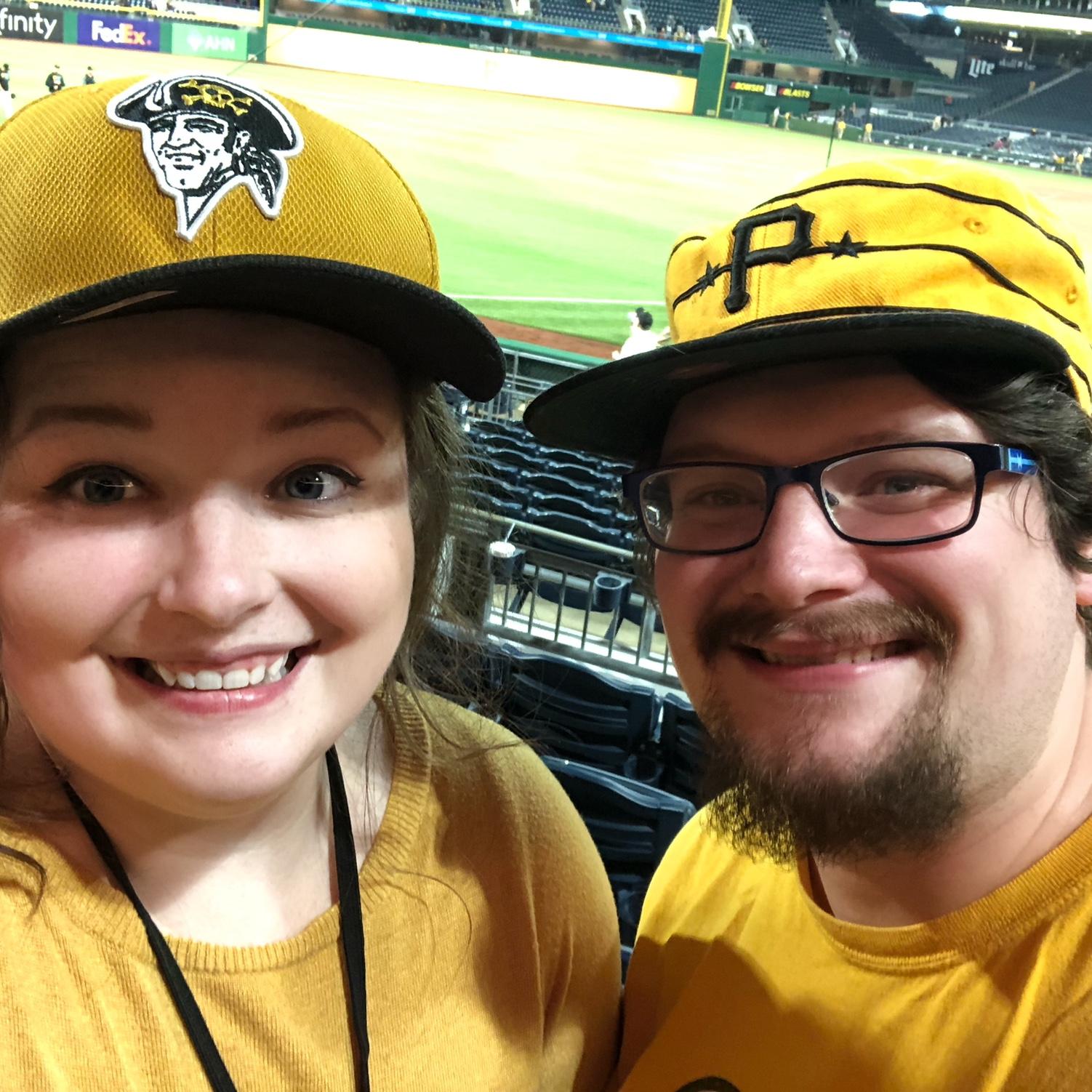 At a Pittsburgh Pirates baseball game!