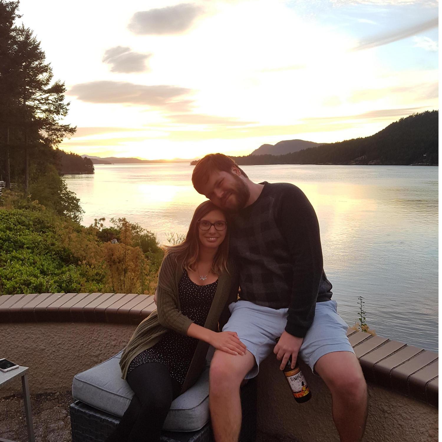 Enjoying dat gorgeous Gulf Islands sunset on Pender.
