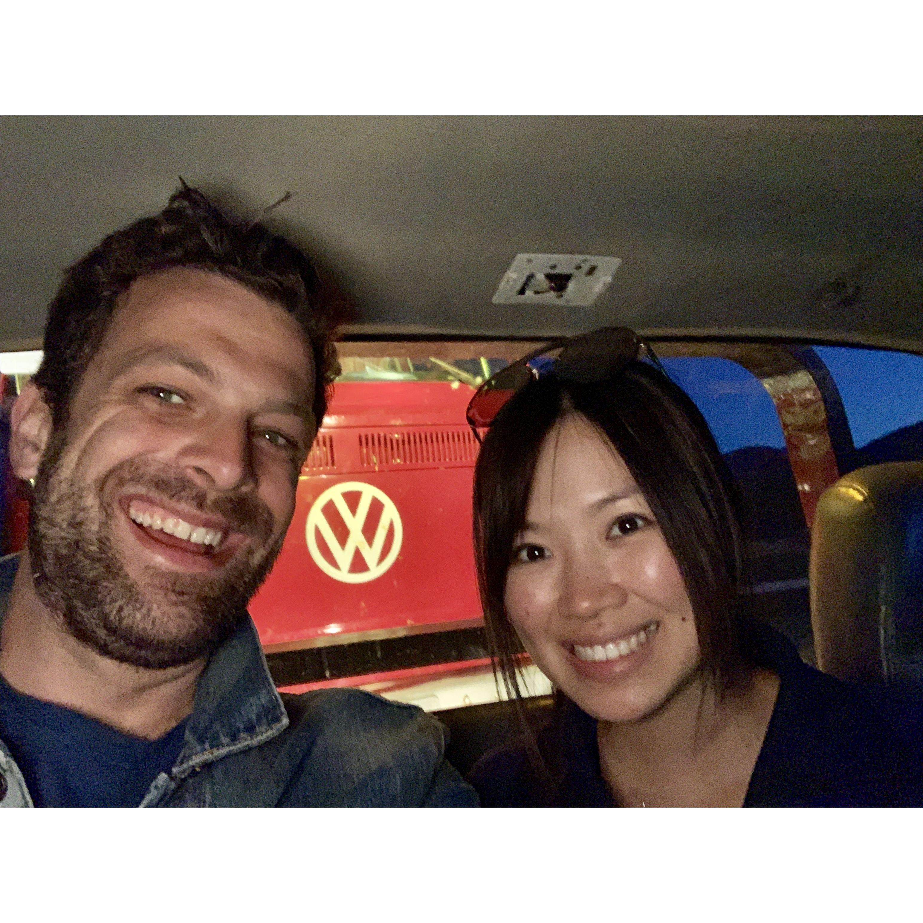 First tow truck ride together, Apr 2019