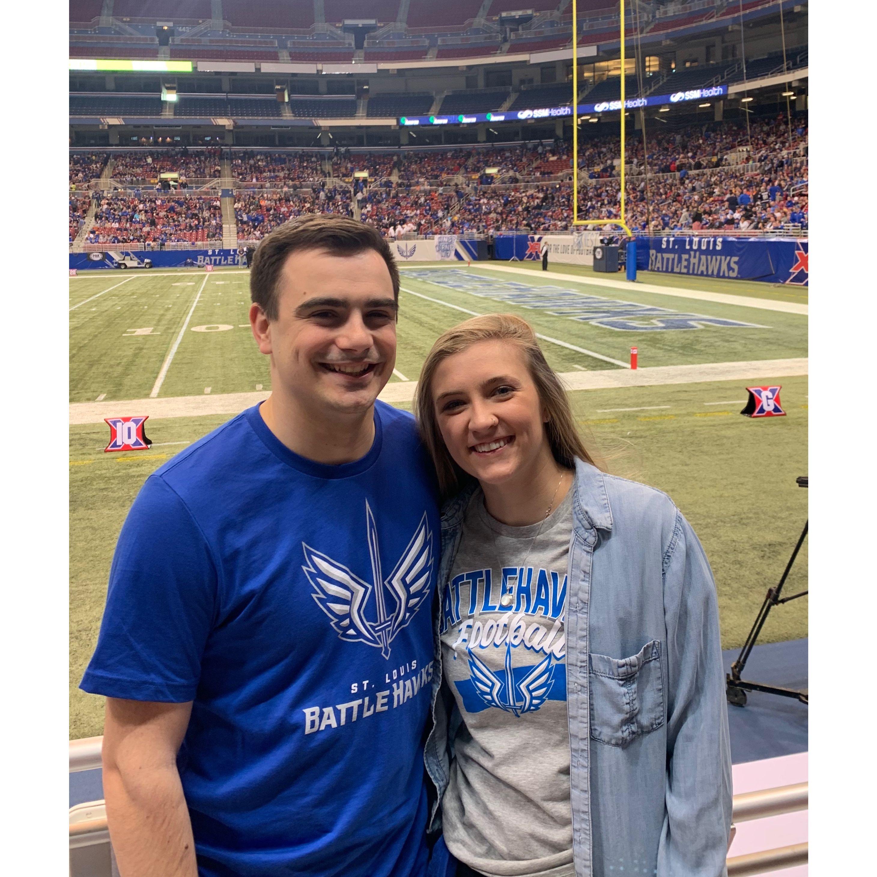 Caylen learned to like football.