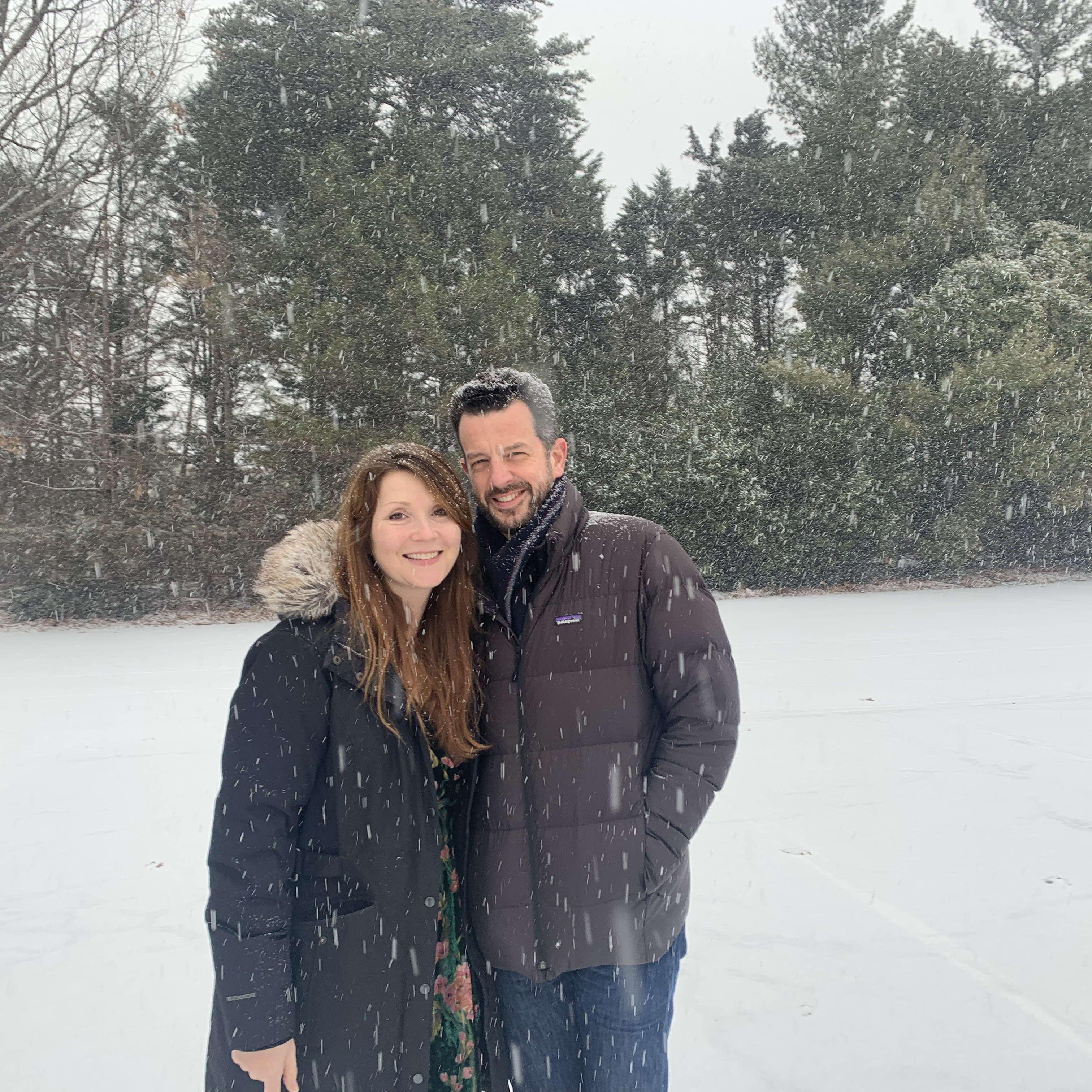 Lauren's sister Meridith took this picture after Vivienne's baptism, it was so peaceful and quiet as the snow fell