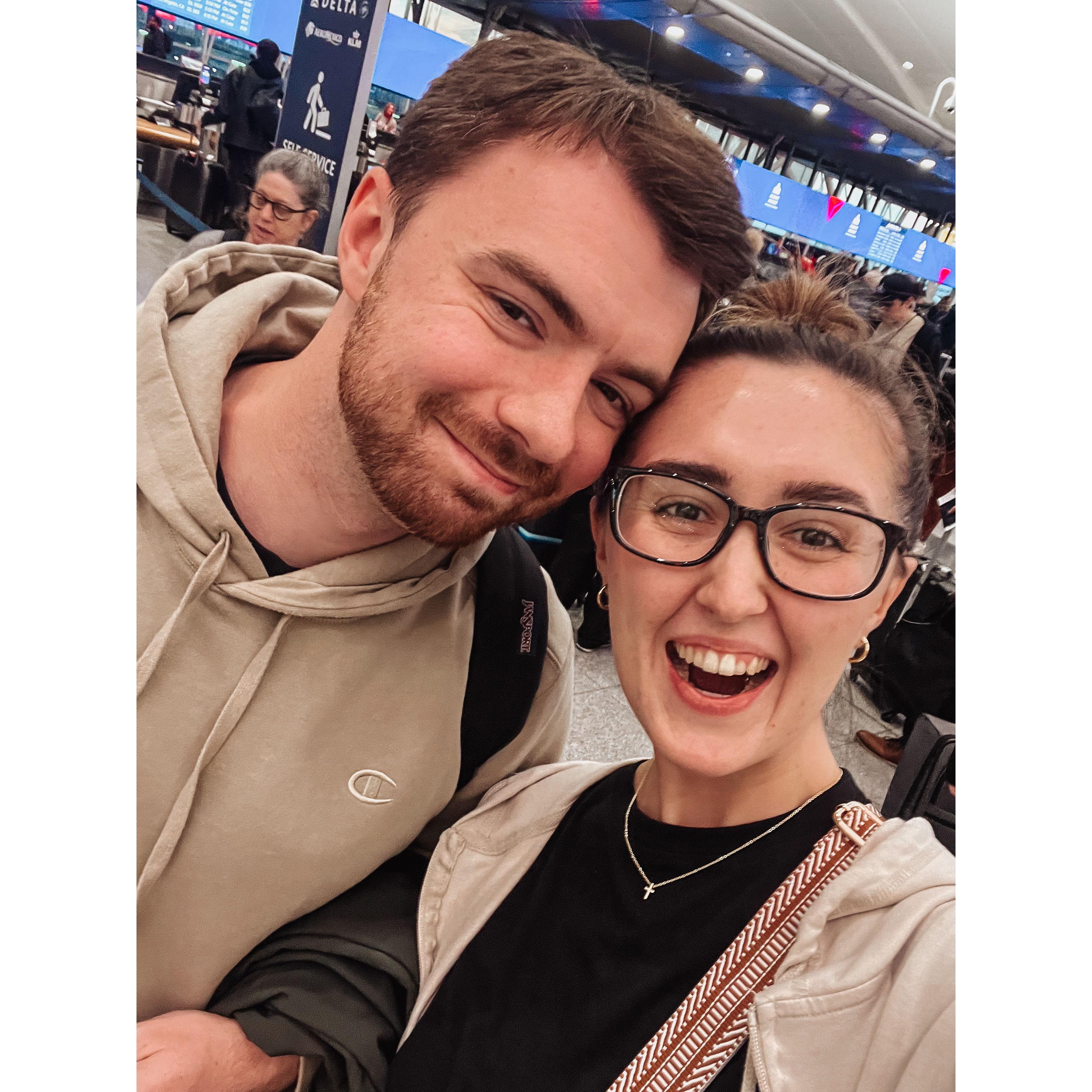 The day we left on our Meditteranean Cruise with family