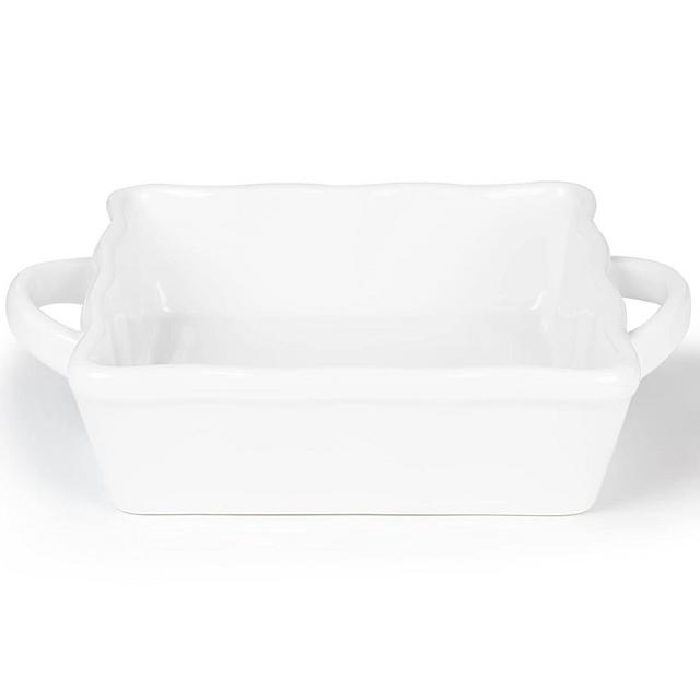 GDCZ Ceramic Baking Dish with Double Handle, Baking Dish Casserole Dishes, 8-Inch (White)