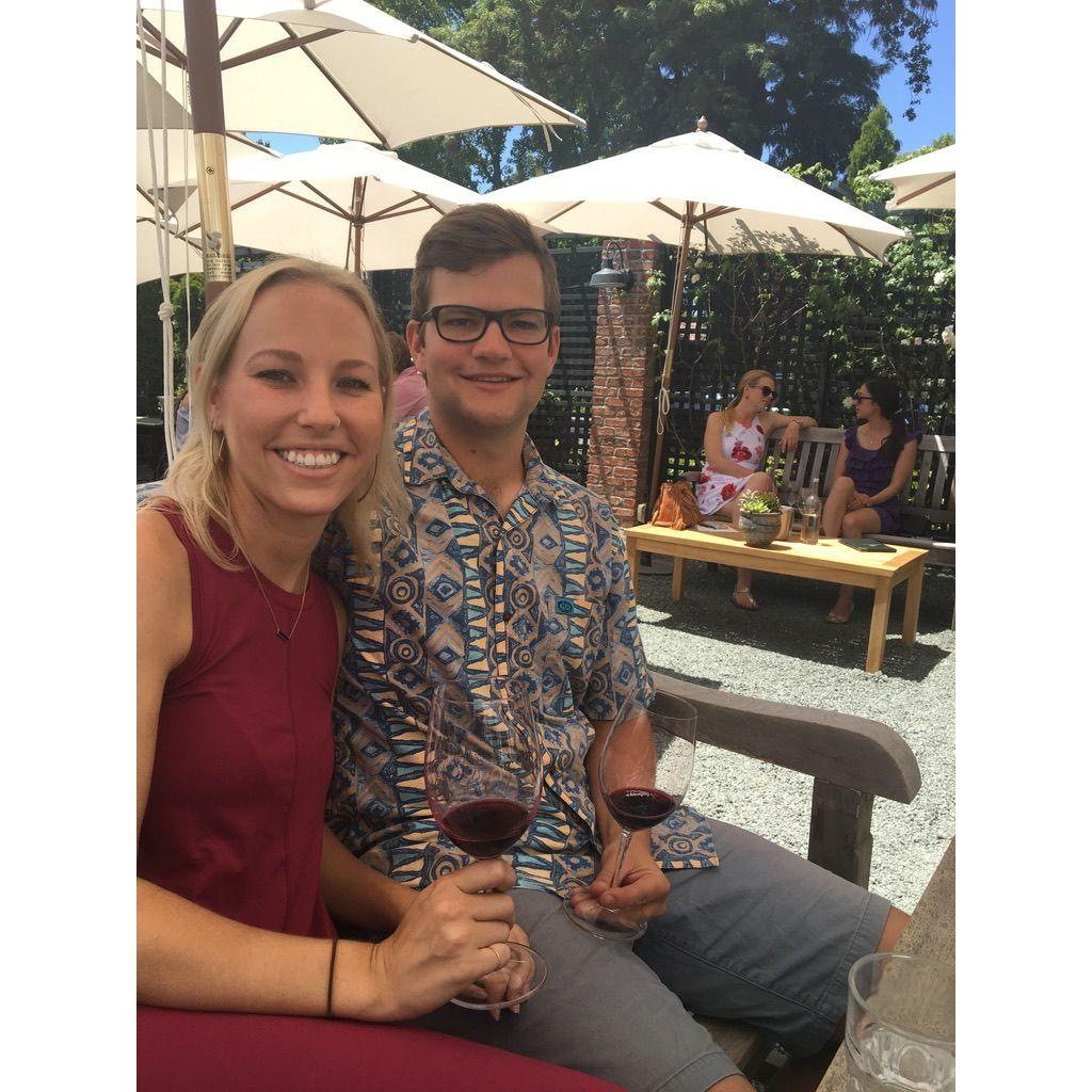 July 2017 - Wine tasting in Napa after we both moved to the North Bay Area