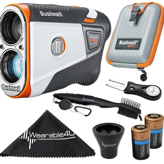 Bushnell Tour V6 / Tour V6 Shift Laser Golf Rangefinder with Wearable4U Bundle