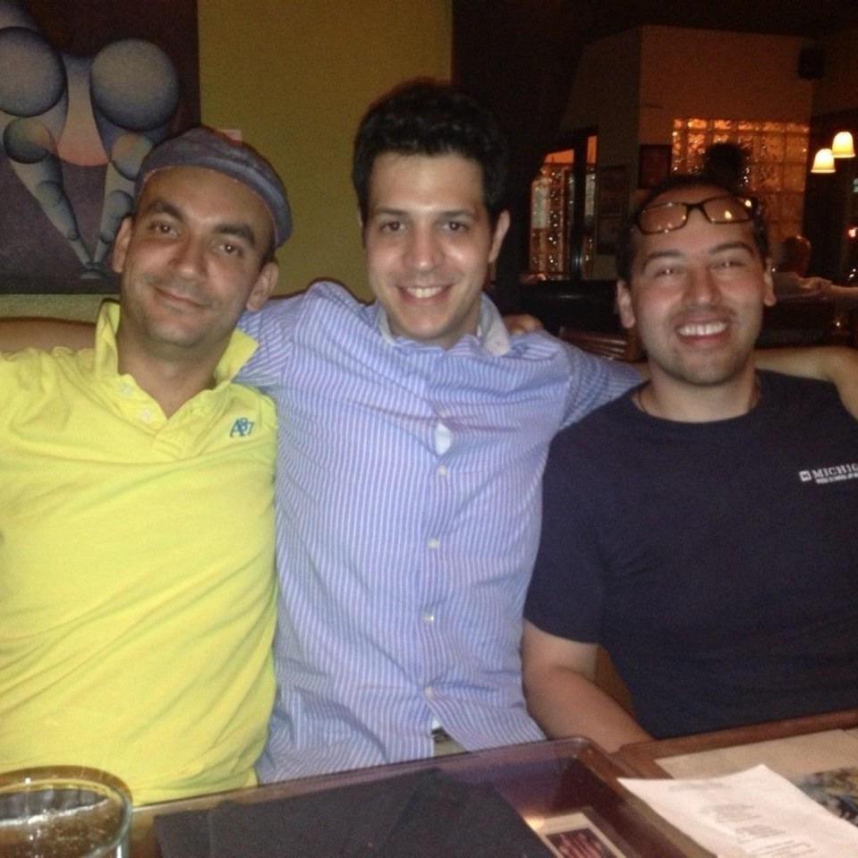 Francesco, Ari, Diego the summer Diego first met Tone
