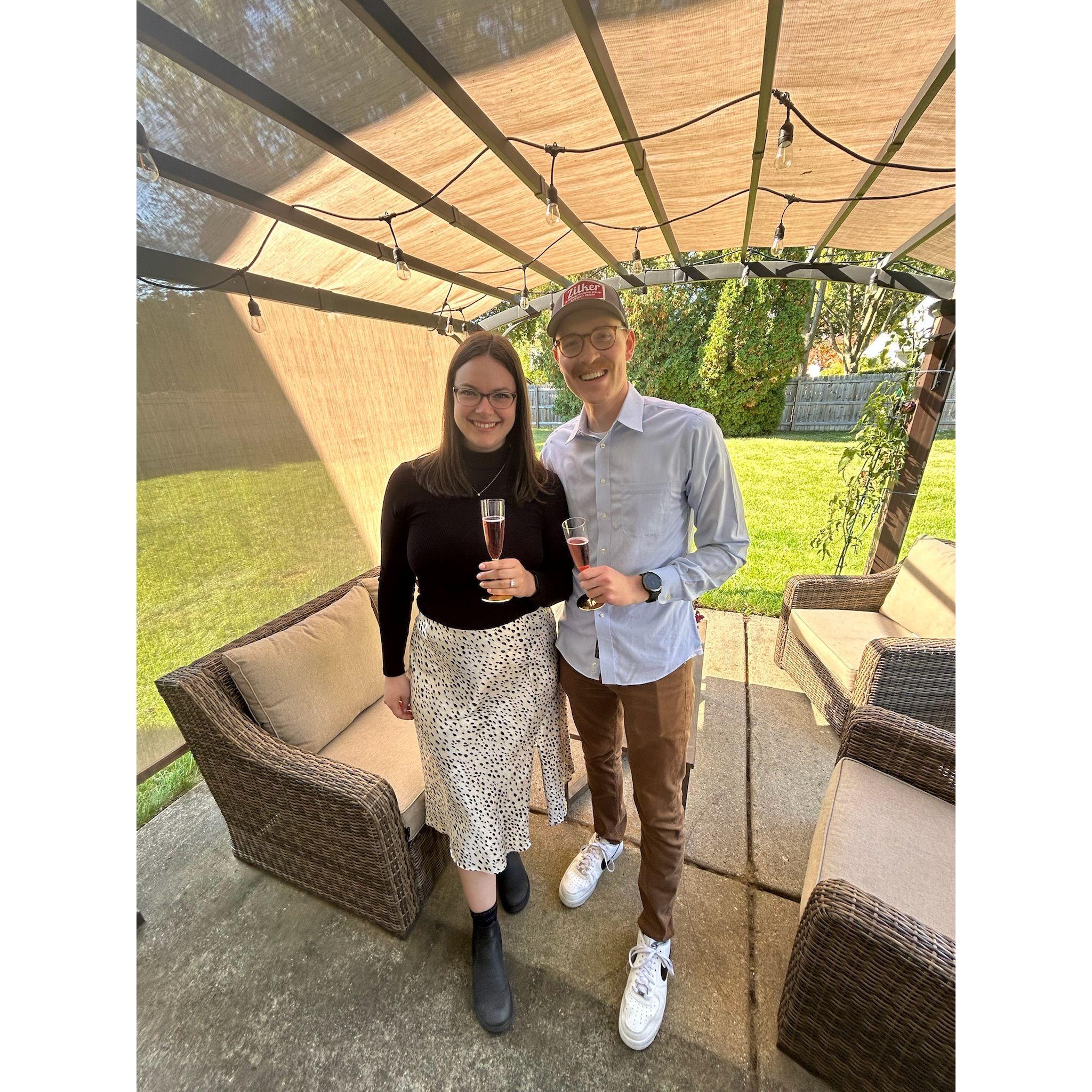 Came home from our engagement to a surprise party with family!