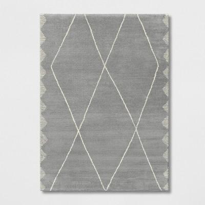 5&#39;X7&#39; Glacier Diamond Woven Area Rug Gray - Project 62&#8482;