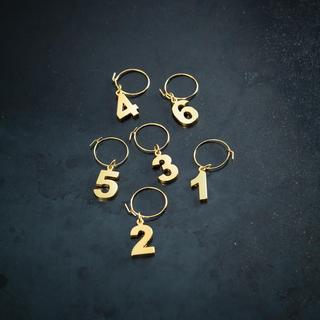 Belmont Numbered Wine Charms, Set of 6