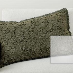 Marigold Fringe Lumbar Pillow: Green